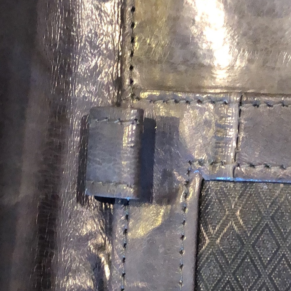 EEL SKIN WALLET Gray Card Slots Pen Holder Vintage Classic Magnet Closure EUC - Picture 9 of 11